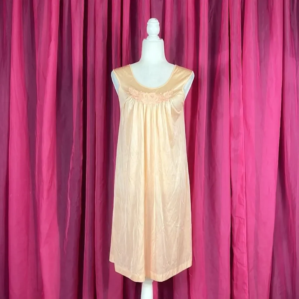 Vintage Lorraine soft‎ satin night dress slip and robe set, size small/med - Picture 3 of 13